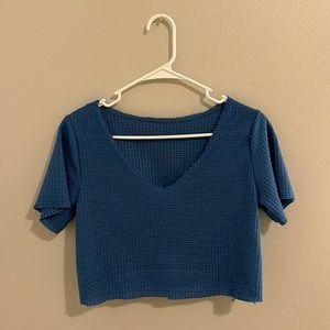 Blue Cropped Top
